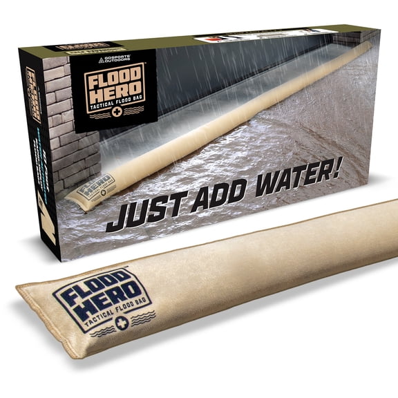Flood Hero 10 ft Water Activated Sandbag - Flood Bag Barrier for Home