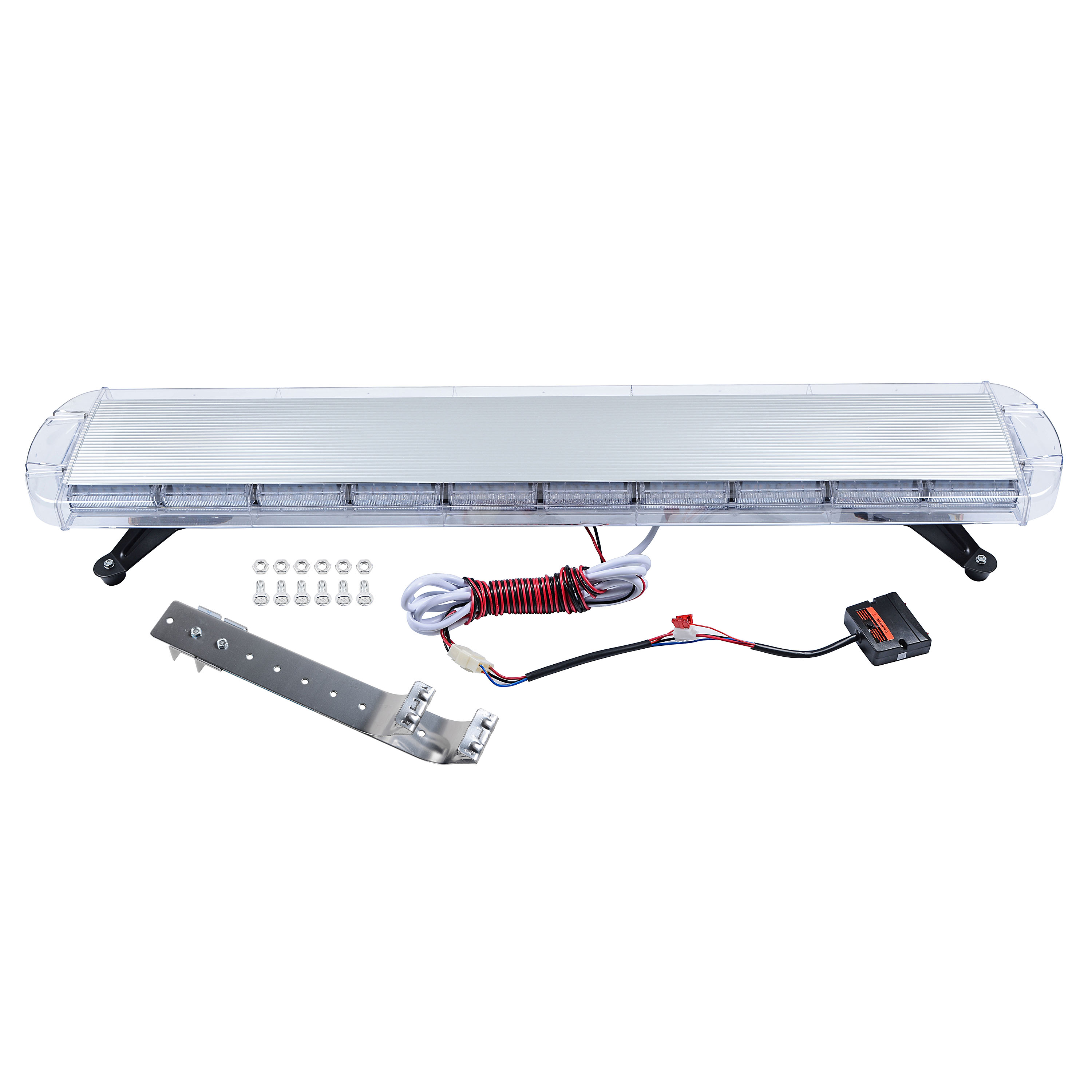 Amber/White 47" Inch 88 LED 88W Roof Top Emergency Flashing Strobe