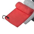 thumbnail image 4 of Microfiber Golf Towel 12X12 Inch, Quick Dry Sports Towel with Carabiner Clip, Pattern Cleaning Cloth with Hook & Loop Fastener, Absorbent Gym Travel Bag Essential, Lightweight Portable, 1 Towel, 4 of 4
