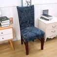 thumbnail image 1 of MintLimit Stretch Dining Chair Covers Slipcover Spandex Wedding Cover Removable Leaves Blue 6 Pcs, 1 of 3