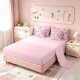 thumbnail image 3 of Manfei Cute Ribbon Bowtie 7-Piece Twin Bedding,American Soccer Bedding Comforter Set,Pink Reversible, 3 of 7