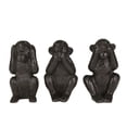 thumbnail image 1 of Sagebrook Home S/3 Ceramic 12" Monkeys, Black, 1 of 1