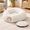 Cream White-Round, variant on Grey Round Bubble Cat Tunnel for Indoor Cats with Soft Cushion
