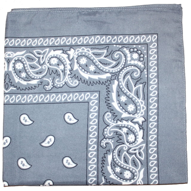 Lot de 84 Bandanas 100 % Polyester - Lot de Gros (Gris)