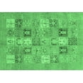 thumbnail image 1 of Ahgly Company Indoor Rectangle Abstract Emerald Green Modern Area Rugs, 7' x 10', 1 of 4