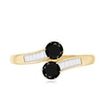 thumbnail image 4 of Created Black and White Diamond Wrap Ring for Women - AAAA Quality, 10K Yellow Gold, US 7.00, 4 of 8