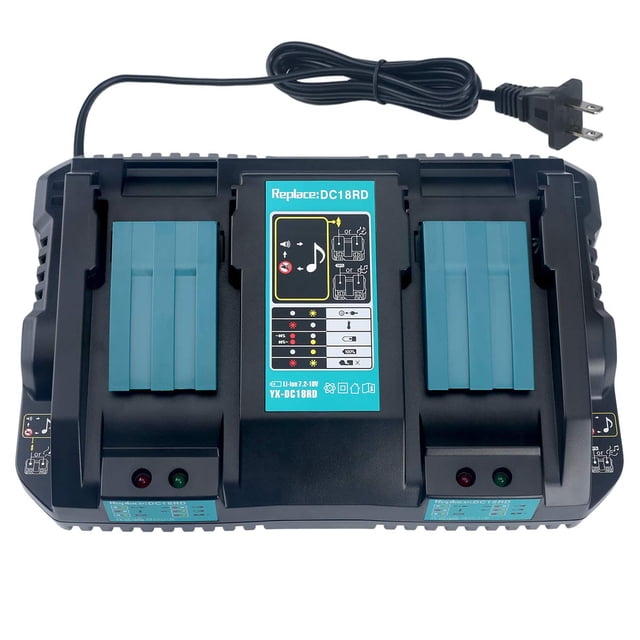 Cargador de Baterías Rápido Dual Lasica DC18RD 18V 220V