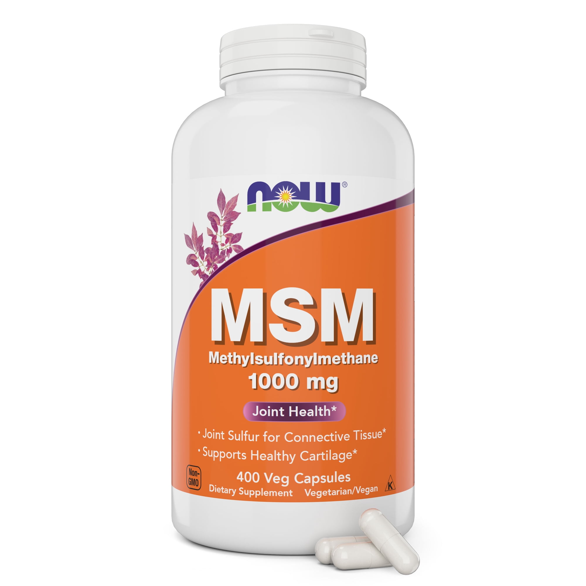 NOW MSM 1,000mg 400 Vegetarian Capsules