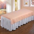 thumbnail image 5 of Beauty Massage Body SPA Treatment Stripe Bed Relaxation Table Cover Sheet Cotton Hole/Without Hole Beige 80x200cm, 5 of 8