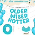 thumbnail image 3 of Set of 3 Maturity Wiser Hotter Glitter Banner Funny Birthday Banner for Women 30th 40th 50th 60th 70th 80th Birthday Party Decorations Sign Gift(Blue), 3 of 14