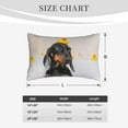 thumbnail image 6 of Naloa Dachshund Sitting in Bathtub Pillowcase, Throw Pillowcase, Wrinkle-Free, Stain-Resistant with Hidden Zipper for Bedroom Sofa - 16"x24", 6 of 9