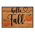 thumbnail image 2 of YAWUBT Happy Fall Door Mat – Pumpkin & Leaves Welcome Rug, Non-Slip, Durable PVC, Indoor/Outdoor Use, for Thanksgiving, Front Door Decor, 16 x 24 Inches, 2 of 7
