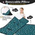 thumbnail image 3 of Teal Christmas Star Pattern Toddler Nap Mats for Kids Preschool,50"x20" Sleeping Mat Bag or Kids,Toddler Sleeping Bag,Toddler Nap Mat or Daycare, 3 of 6