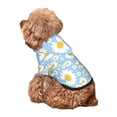 thumbnail image 5 of Fotbe Daisies Flowers Print Small Dog Sweater Hoodies Pet Grey Hooded Soft Fleece Sweatshirts with Pocket Fall Winter Puppy Cat Sweaters Warm Clothes-Small, 5 of 7