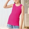 thumbnail image 2 of YunPes Girls Racerback Tank Tops Athletic Workout Sport Shirts for Running Gymnastics Dance Yoga Sleeveless Crewneck Basic Camisole, 2 of 9