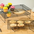 thumbnail image 2 of Chefs Pride 3-Piece Cooling Rack Set, Made of 100% Nonstick Metal, Foldable Legs, Kitchen Storage – Set of 3, Each Measures 15 3/4" Long x 10" Wide x 3" High, By Chef's PrideTM, 2 of 4