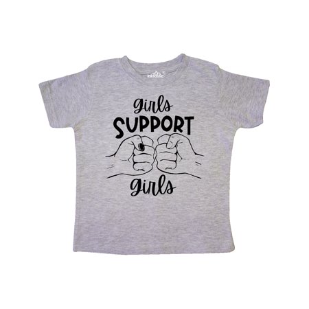 

Inktastic Girls Support Girls Fist Bump Gift Toddler Boy or Toddler Girl T-Shirt