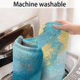 thumbnail image 5 of Blue and Gold Marble Wavy Veins Pattern Bathroom Rugs Mat,Non Slip Microfiber Bathroom Rug,Rubber Backing,Soft Bathroom Mats for Bathroom Floor,Tub and Shower,47x17in(120x43cm), 5 of 5