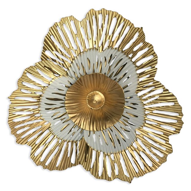 Decoración de pared con flores de metal, picfarce rústico moderno, 36 cm