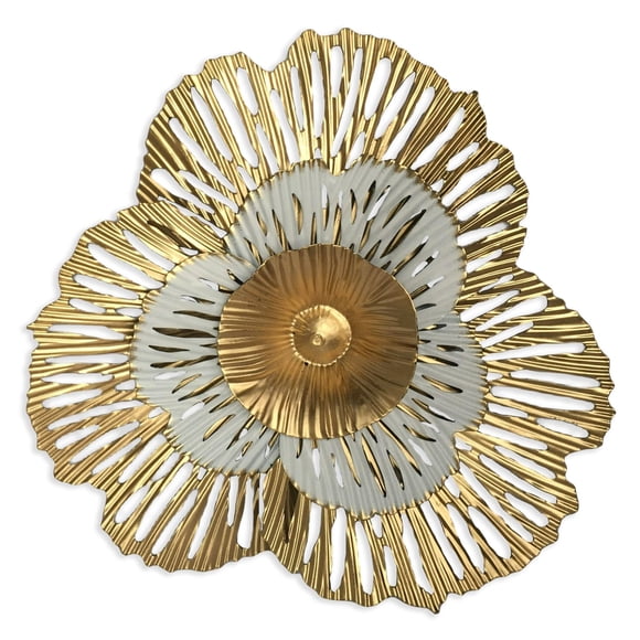 Decoración de pared con flores de metal, picfarce rústico moderno, 36 cm