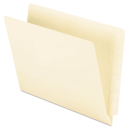 2-Ply Straight End Tab Letter Size Folders - Manila (100/Box)