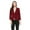 Maroon, variant on Women's Casual Office 3/4 Long Sleeve Open Front Blazer Jacket S-3XL