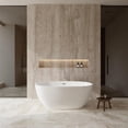 thumbnail image 2 of Juno 59" Freestanding Bathtub in White with Polished Chrome Drain and Overflow Trim and Floor Mounted, 2 of 7