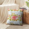 thumbnail image 4 of LALILO Throw Pillow Covers Floral With Roses Rose Floral Cushion Cover 18" x 18", 2 Pack, 4 of 6