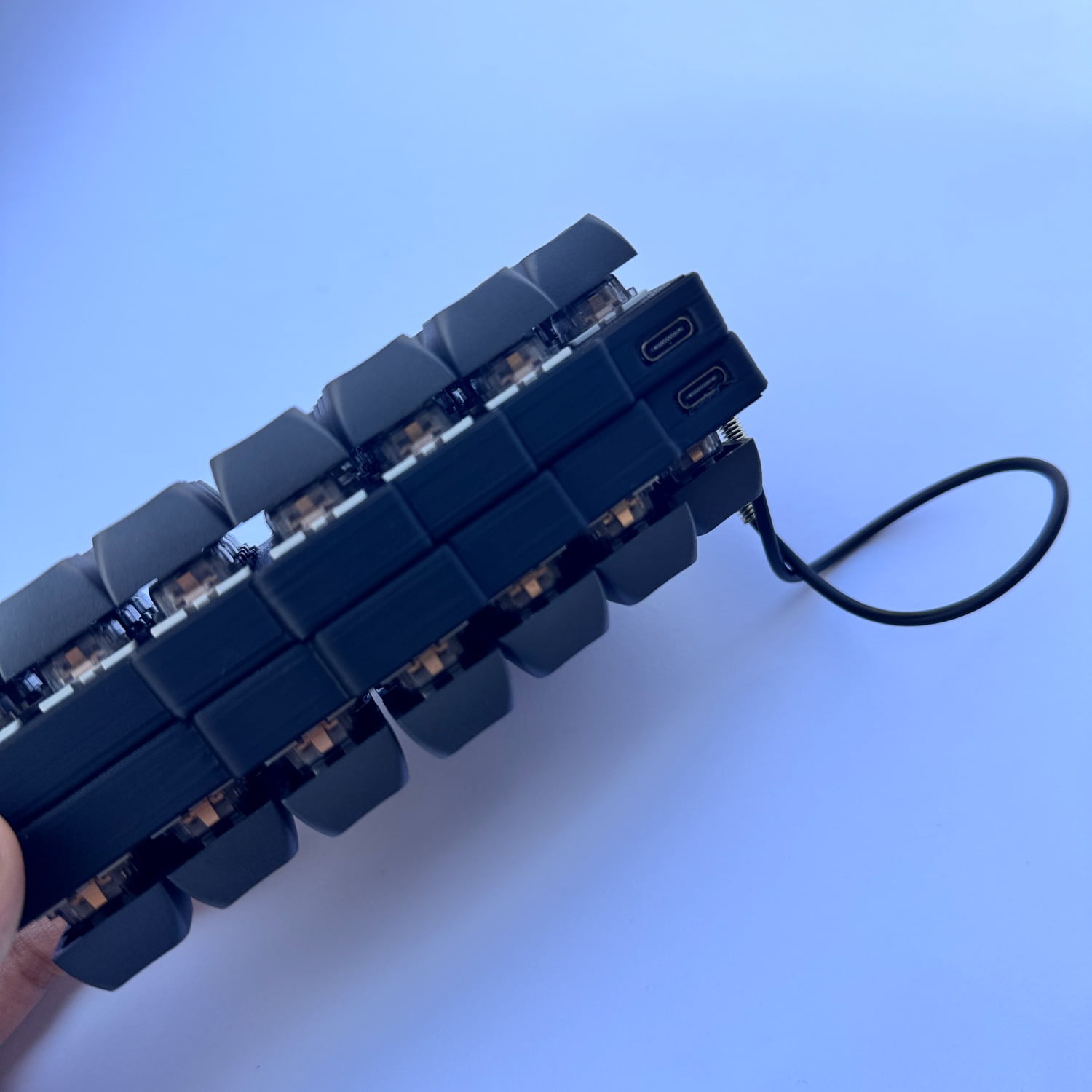 Corne V4 Split Keyboard with Keycaps and Switches Included, Hot-Swappable Ergo Design, RGB Backlight