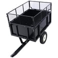 thumbnail image 5 of Olurrisa ATV Trailer Steel Dump Cart, 750lbs 22 Cubic Feet Utility Trailer Lawn Garden Trailer with Heavy Duty Tow Behind Carts and Removable Sides for Tractors, ATV, UTV, Lawn Mowers, 5 of 9