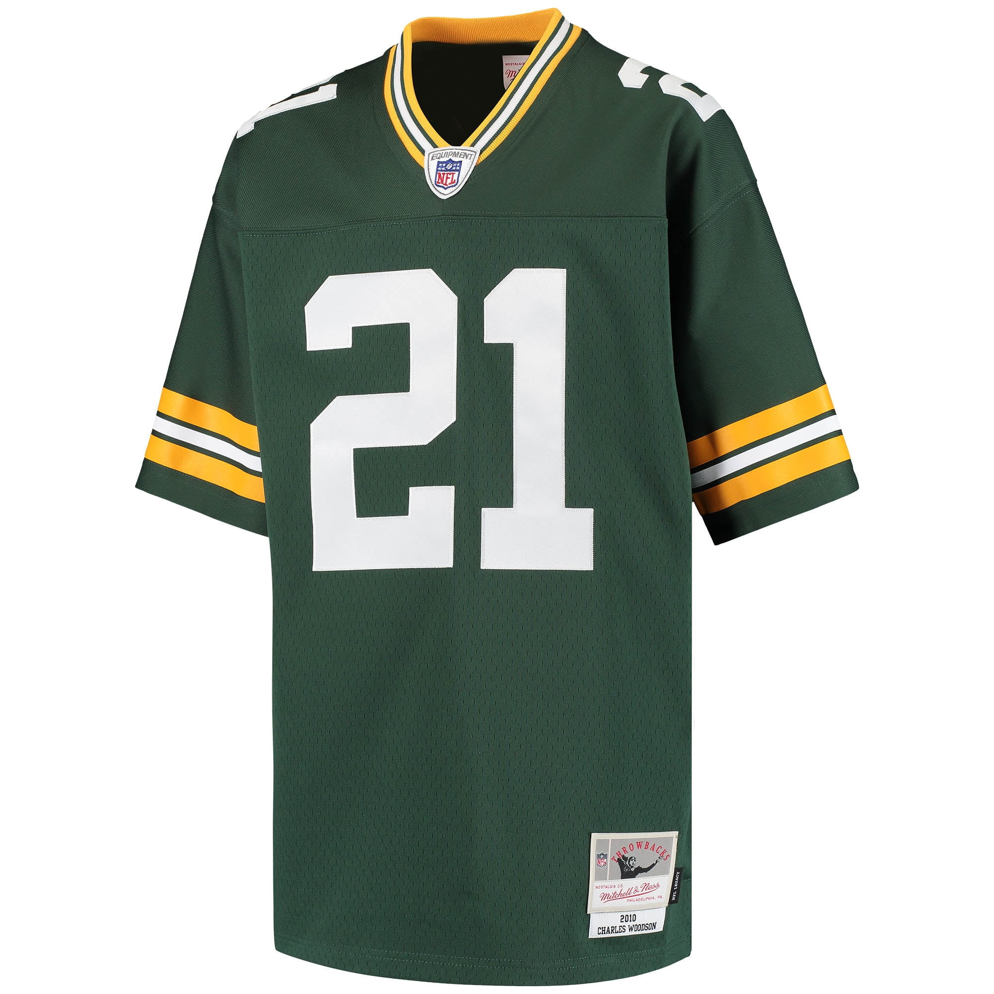 Charles Woodson Green Bay Packers Fanatics Authentic Autographed Green  Mitchell & Ness Super Bowl XLV Throwback