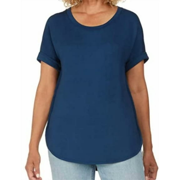 Matty M Ladies' French Terry Top (Small, Marine)