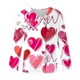 thumbnail image 4 of asdoklhq Vintage Valentine's Day T-Shirts for Women Women's V-neck Printed Button Long Sleeved Shirt T-shirt Multicolor L, 4 of 5