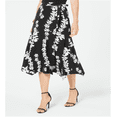 thumbnail image 4 of Alfani Women's Printed MIDI Wrap Skirt Black Size 16, 4 of 6
