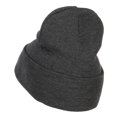 thumbnail image 2 of Girffin Emblem Embroidered Long Beanie - Dk Grey OSFM, 2 of 5
