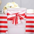 thumbnail image 5 of BalsaCircle 5 Red White Satin Stripe Chair Sashes Party Ceremony Decorations, 5 of 8