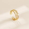 thumbnail image 5 of 925 Sterling Silver Cute Butterfly Daisy Flower Rings for Women 14K Gold Plated 2 Layered Colorful Opal CZ Floral Boho Stackable Statement Ring Jewelry Birthday Gifts to Daughter, 5 of 11