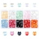 thumbnail image 1 of Kit para hacer pulseras con cuentas de vidrio transparente pintadas al horno (200 piezas) con forma de vaca. Set de joyería DIY para regalo de cumpleaños., 1 of 7