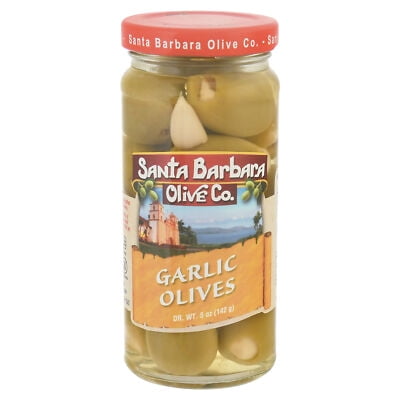 Santa Barbara Olive Stuffed Garlic Jar 5 oz (Pack of 6)
