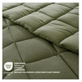 thumbnail image 2 of Deng rui Premium Soft Fluffy Striped All Season Down Alternative Bedding, Cozy Reversible, Ultra Plush Luxury Microfiber Duvet Insert, Dark Sage Olive Green King Size Comforter, 104x90 Inches, 2 of 8