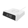 thumbnail image 2 of Reloj Despertador Eléctrico LED Control de Sonido usb Temporizador de Snooze Compact 15W Estación de Carga de Carga para Teléfono Escritori blanco BLESIY Despertador digital, 2 of 8