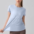 thumbnail image 4 of Lmnyox Short Sleeve Workout Shirts Womens Breathable Lightweight Crew Neck Open Back Yoga Tops Quick Dry Sport Tee, 4 of 8