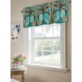 thumbnail image 6 of Boho Coastal Beach Curtain Valances for Windows, Summer Ocean Tropical Tree Flower Kitchen Valance Window Treatment, Light Filtering Block Curtains for Bathroom/Bedroom/Living Room 60'' x 18'', 6 of 9
