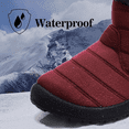 thumbnail image 4 of CHICVOMEY Comfort Winter Snow Boots for Women Waterproof Short Booties with Warm Fur Lined Slip On Ankle Boots for Indoor & Outdoor, 4 of 8