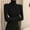 Black, variant on Womens Turtleneck Fall Sweaters Tight Knit Sweater Pullover Underneath The Lapel