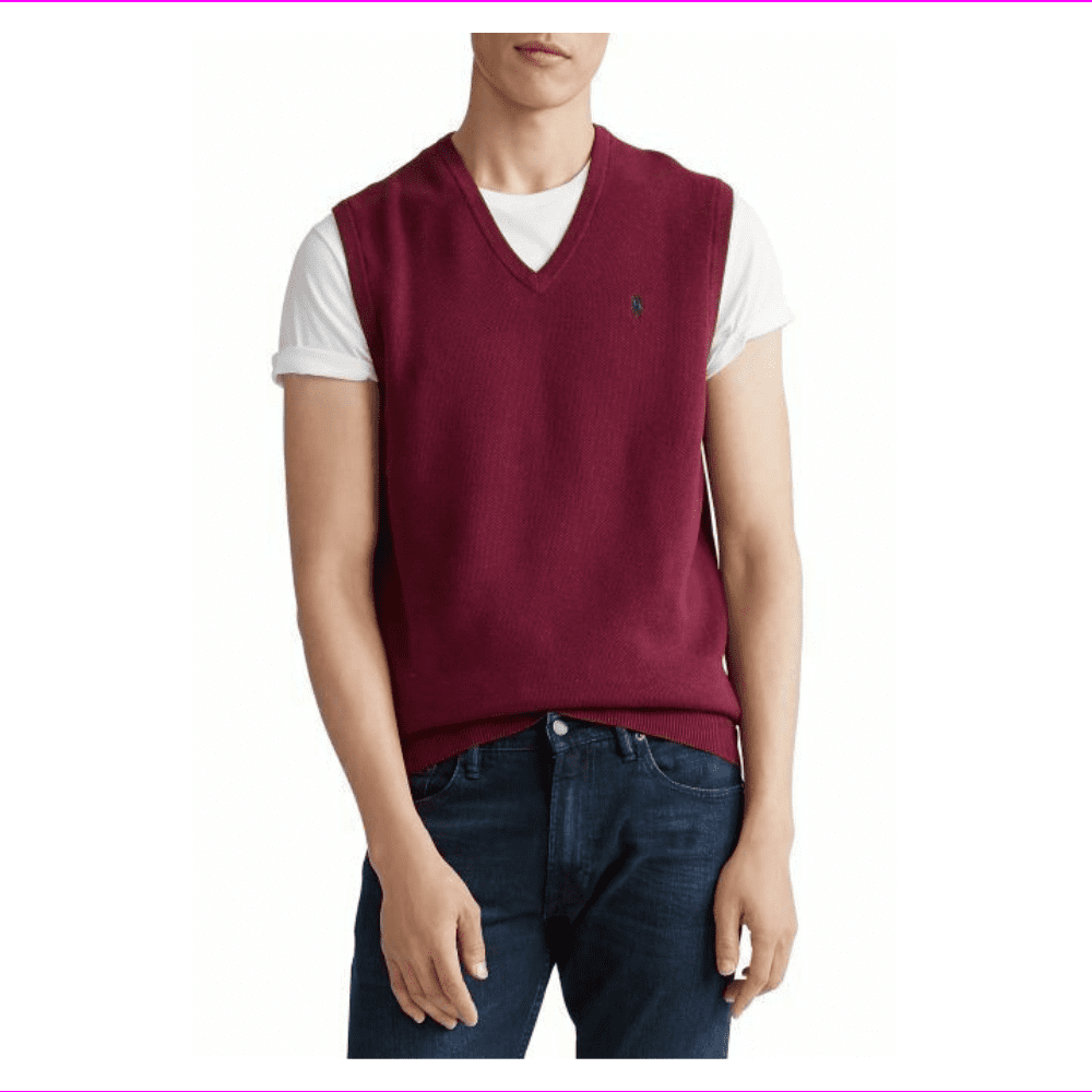 polo red sweater vest