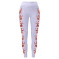 thumbnail image 5 of Fiaer Christmas Black Leggings Women Reindeer Funny Graphic Trendy Xmas Yoga Pants Plus Size High Waisted Stretch Holiday Workout Trousers Purple L, 5 of 5