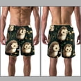 thumbnail image 3 of luoweisi Men's Beach Shorts Quick Dry Swim Trunks with Mesh Lining Hedgehog S, 3 of 5