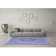 thumbnail image 3 of Ahgly Company Machine Washable Indoor Rectangle Persian Blue Traditional Area Rugs, 7' x 10', 3 of 4