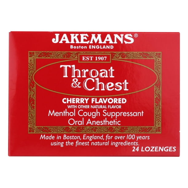 Jakemans Throat and Chest Lozenges - Cherry - Case of 24 ...